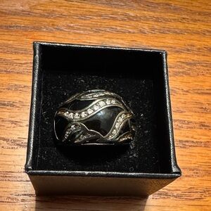 Black and Silver Statement Ring